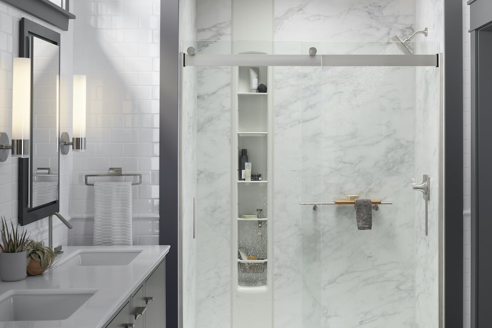 kohler walk in shower conversion