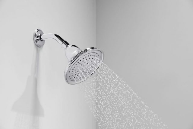 polished chrome showerhead