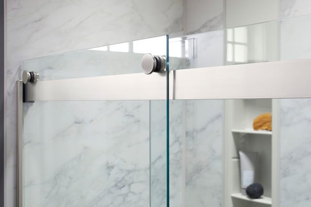 Knob handle for glass shower door