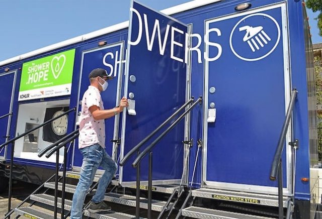 Showers of Hope Kohler Relief Trailer in Los Angeles California