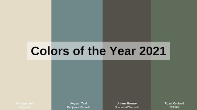 Colors of the Year for 2021'