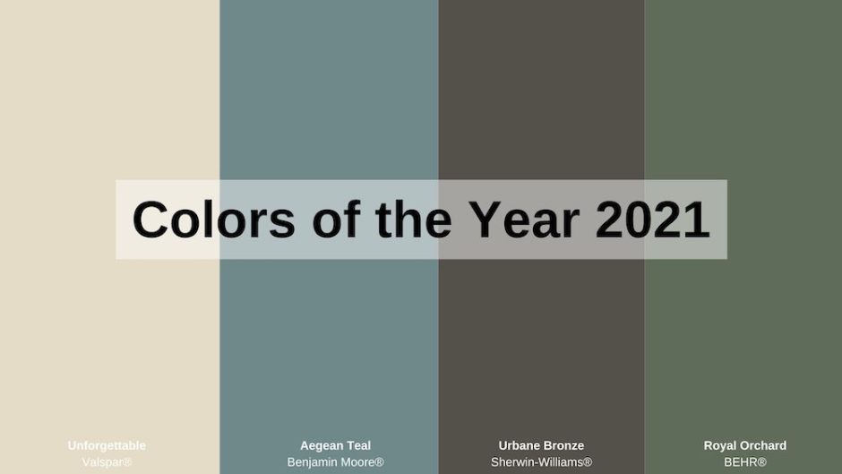 Colors of the Year for 2021