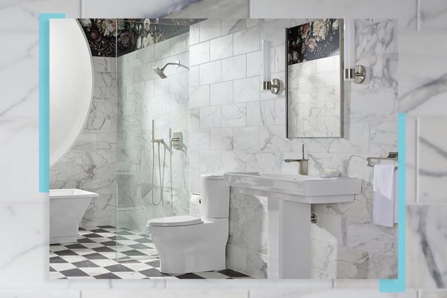 marble shower'