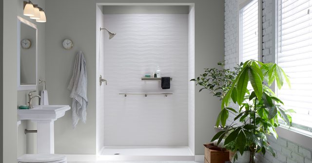 white tiled bathroom