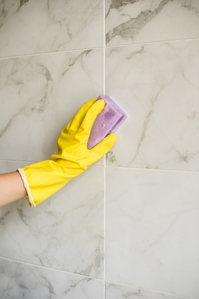 cleaning shower tile 