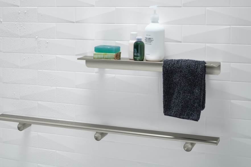 Shower Shelving Shower Storage Solutions KOHLER LuxStone Showers