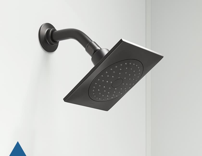 New Matte Black Contemporary Showerhead | KOHLER® LuxStone Shower