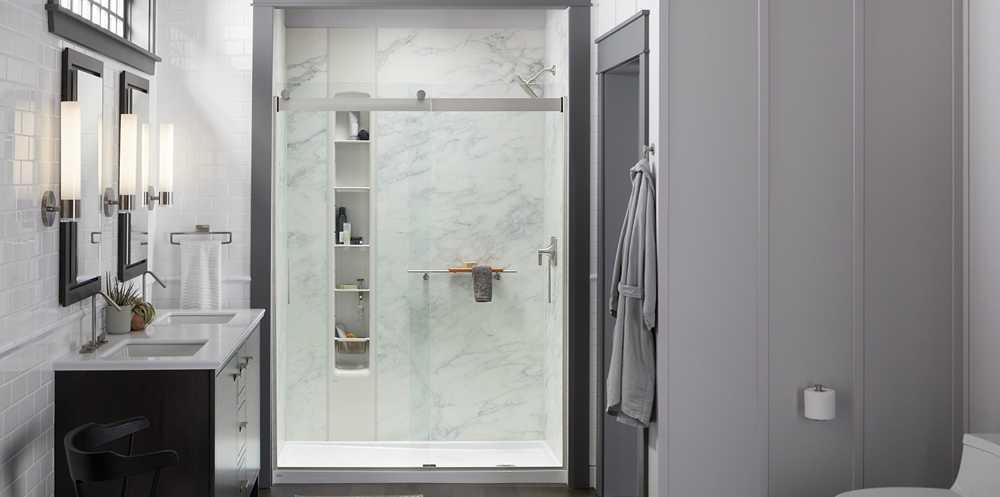 Calacatta Crema Shower Walls