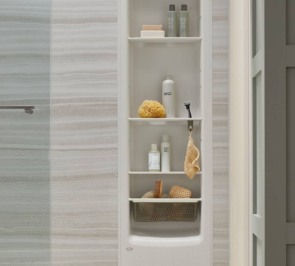 Shower Shelving | Shower Storage | KOHLER® LuxStone Shower