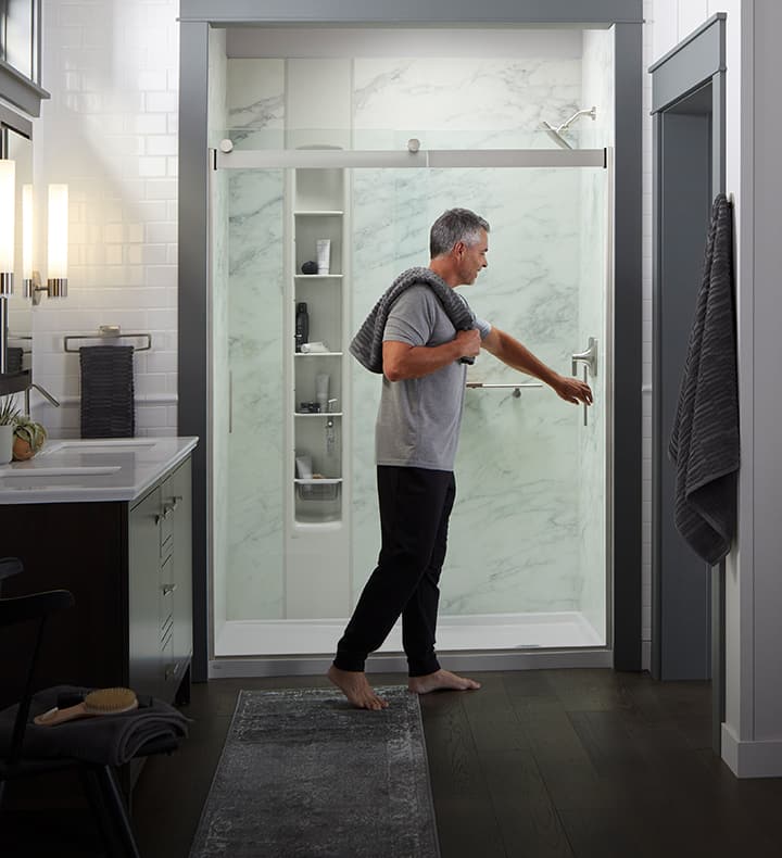 Walk In Showers And Shower Enclosure Kits Kohler Luxstone Showers