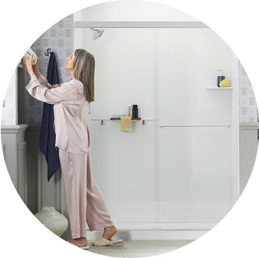 Woman with shower