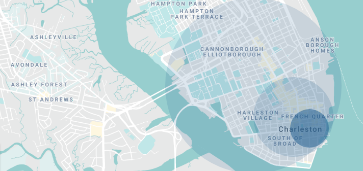 Charleston, SC city map