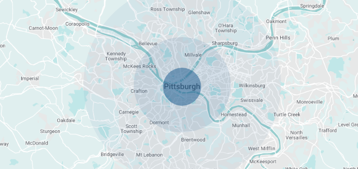 Pittsburg city map