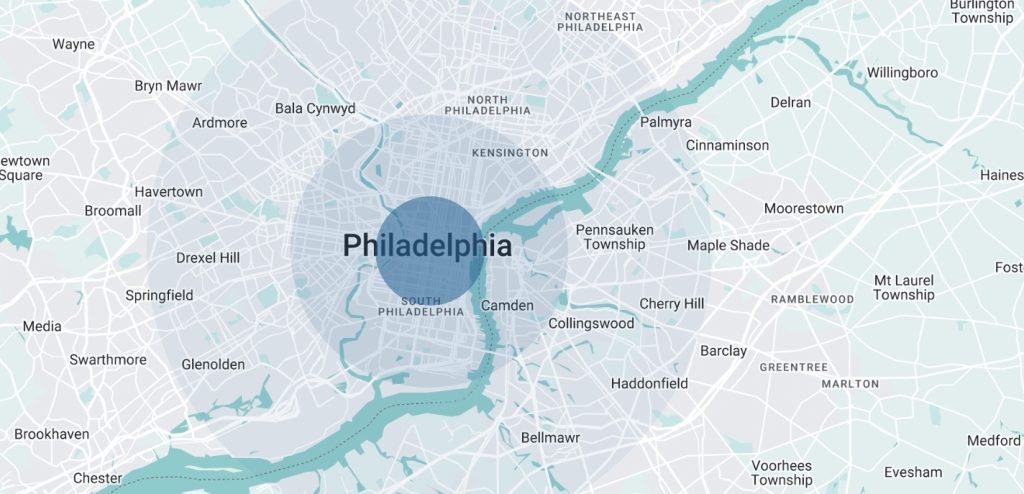 philadelphia service area metro map
